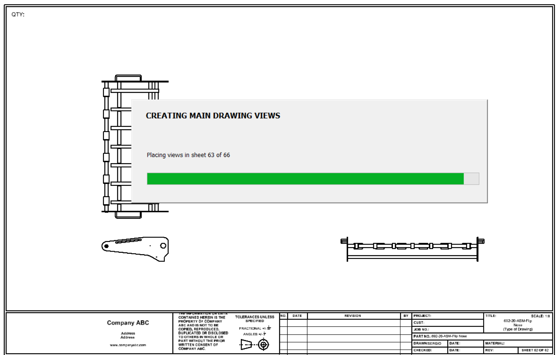 Autodesk Inventor automatic drawing view generation